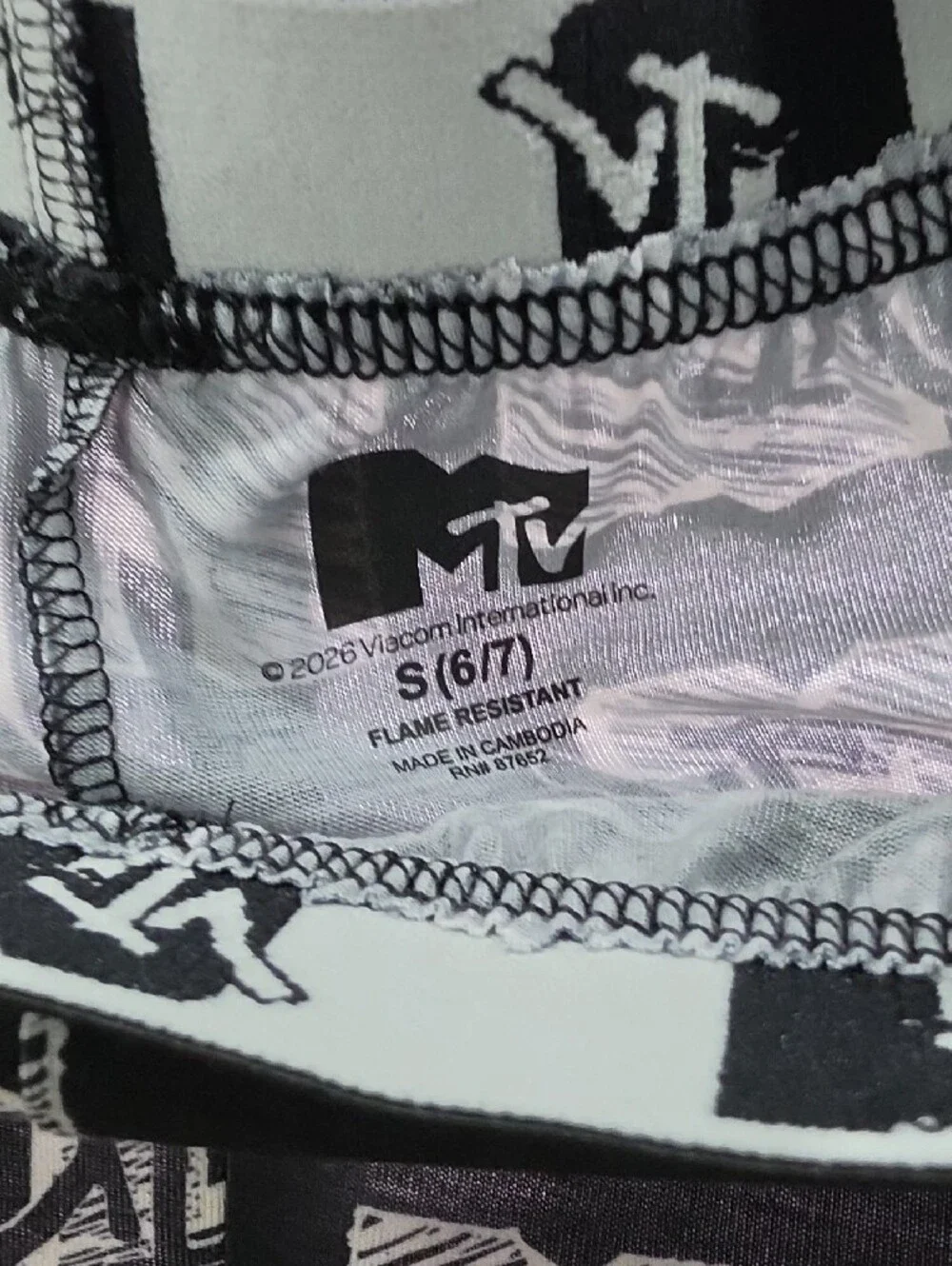 MTV Black & White Logo Pajamas